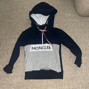 Moncler Kids' Hoodie in Navy and Gray
